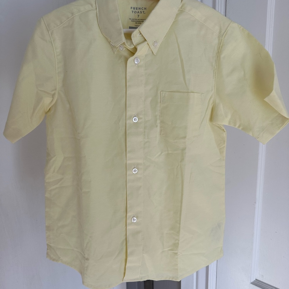 NEW French Toast Cream Polo Shirt size 7 boys shirt